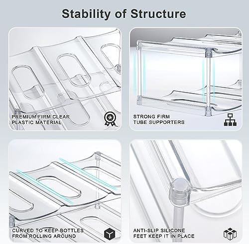 Stackable 3-Tier Water Bottle Holder for Stanley YETI - Clear Racks