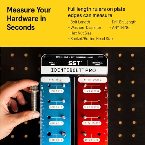 Identibolt PRO Thread Checker - 28 Sizes Metric Imperial Magnetic Mount