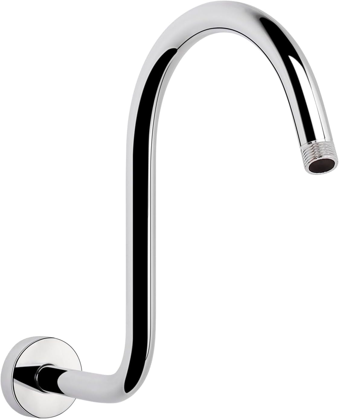 HarJue S Shaped Shower Arm 13 Inch Chrome Stainless Steel