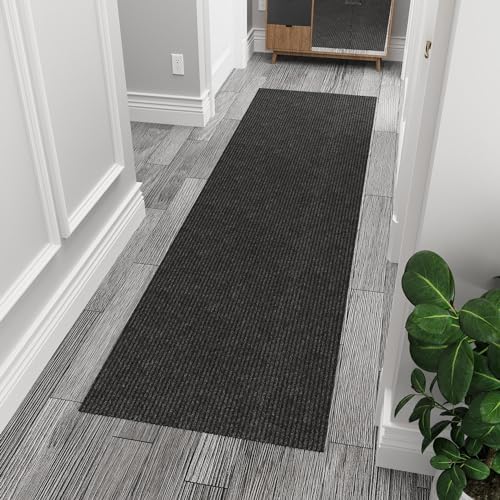 Ottomanson 27 x 910 Black Hallway Runner