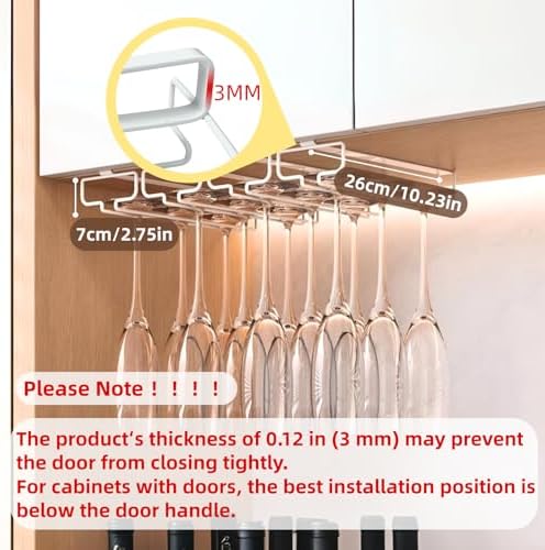 LINFIDITE 2 Pack Wine Glass Holder Stemware Rack