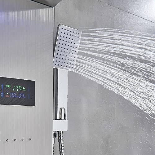Gougeltd LED Light Shower Panel with Massager Jets