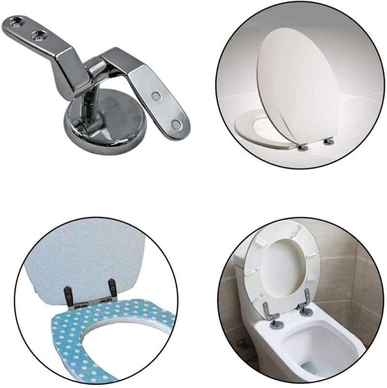 Zinc Alloy Toilet Seat Hinge Fixings Set with Bolts