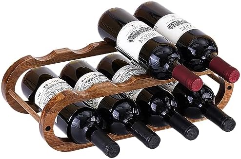 Navtcow Acacia Wood 2 Tier Wine Water Rack