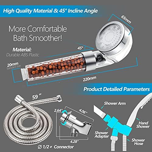 FASTRAS LED Shower Head with Handheld and Hose