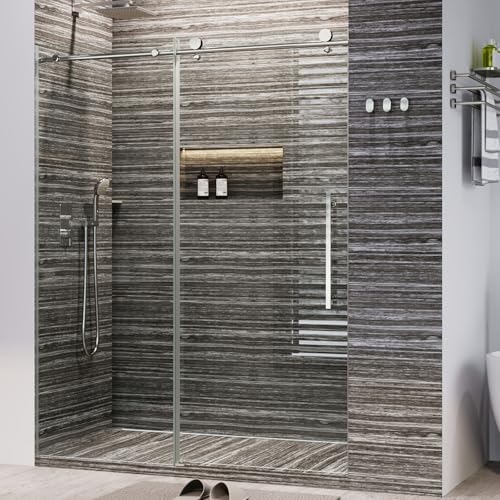 GarveeHome Frameless Shower Door with Tempered Glass