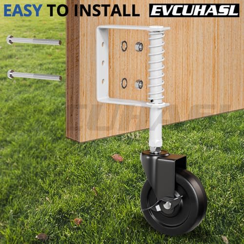 4 Spring Loaded Gate Caster with Side Brake - 220 Lbs Capacity