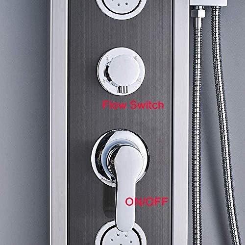 LED Shower Panel Column Tower System with Massage Jets Black Oil Rubbed Bronze