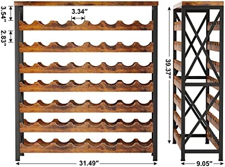 Homeiju 56-Bottle Wooden Wine Rack Freestanding