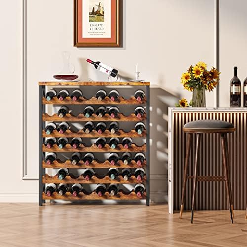 Homeiju 56-Bottle Wooden Wine Rack Freestanding