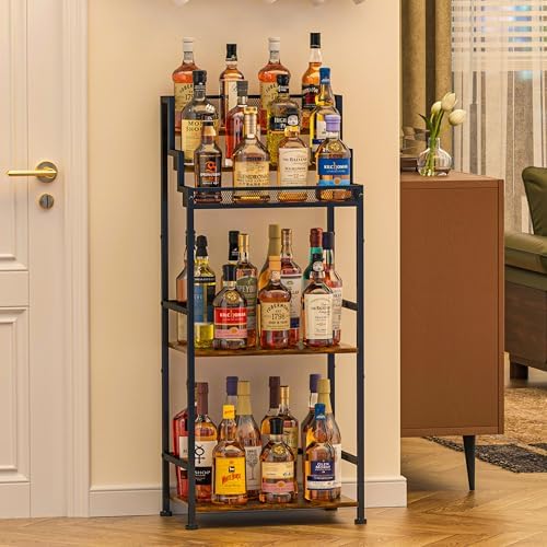 Jsskeeim Freestanding Trapezoidal Liquor Cabinet