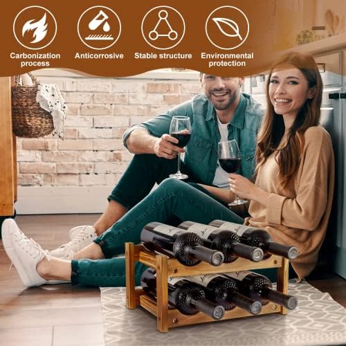 Niep 6 Bottle 2-Tier Wood Wine Rack
