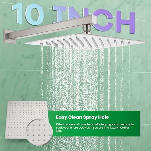 gotonovo Rain Shower Head and Handle Set with Pressure Balancing Valve