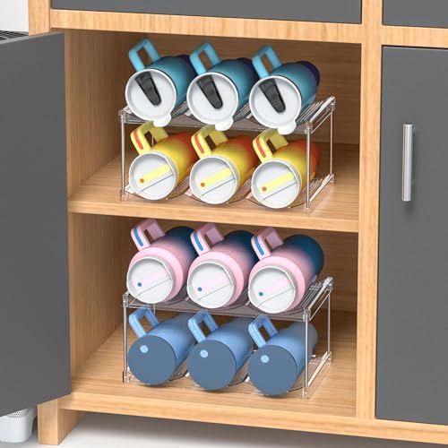 SuoXing Stackable Water Bottle Organizer 3 Pack
