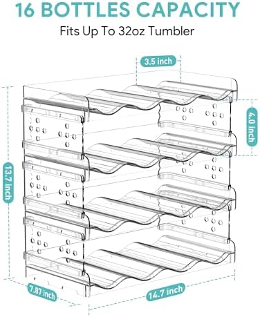 4 Tier Water Bottle Organizer for 16 Bottles