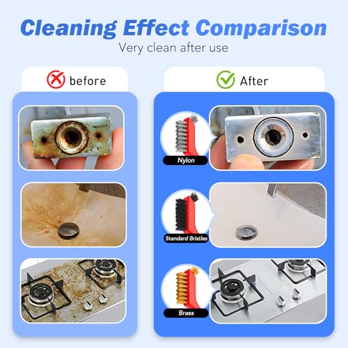 TOSEERY 6 Pcs Wire Brush Set for Cleaning and Rust Removal