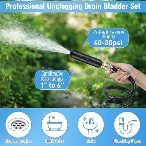 Enhon Drain Bladder Kit for 1-6 Inch Pipes
