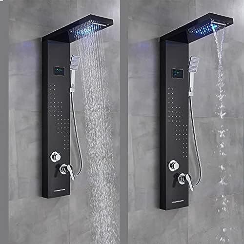 TECKI LED Light Shower Panel With Massager Jets and Body System