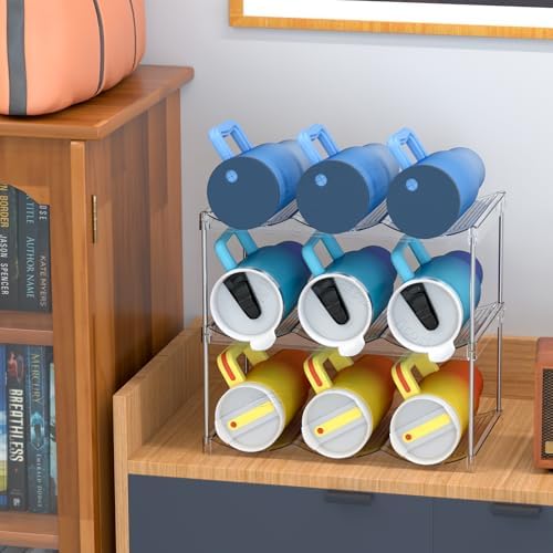 SuoXing Stackable Water Bottle Organizer 3 Pack