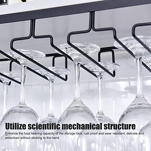 HURRISE Space-Saving Wine Glass Holder with 3 Rails