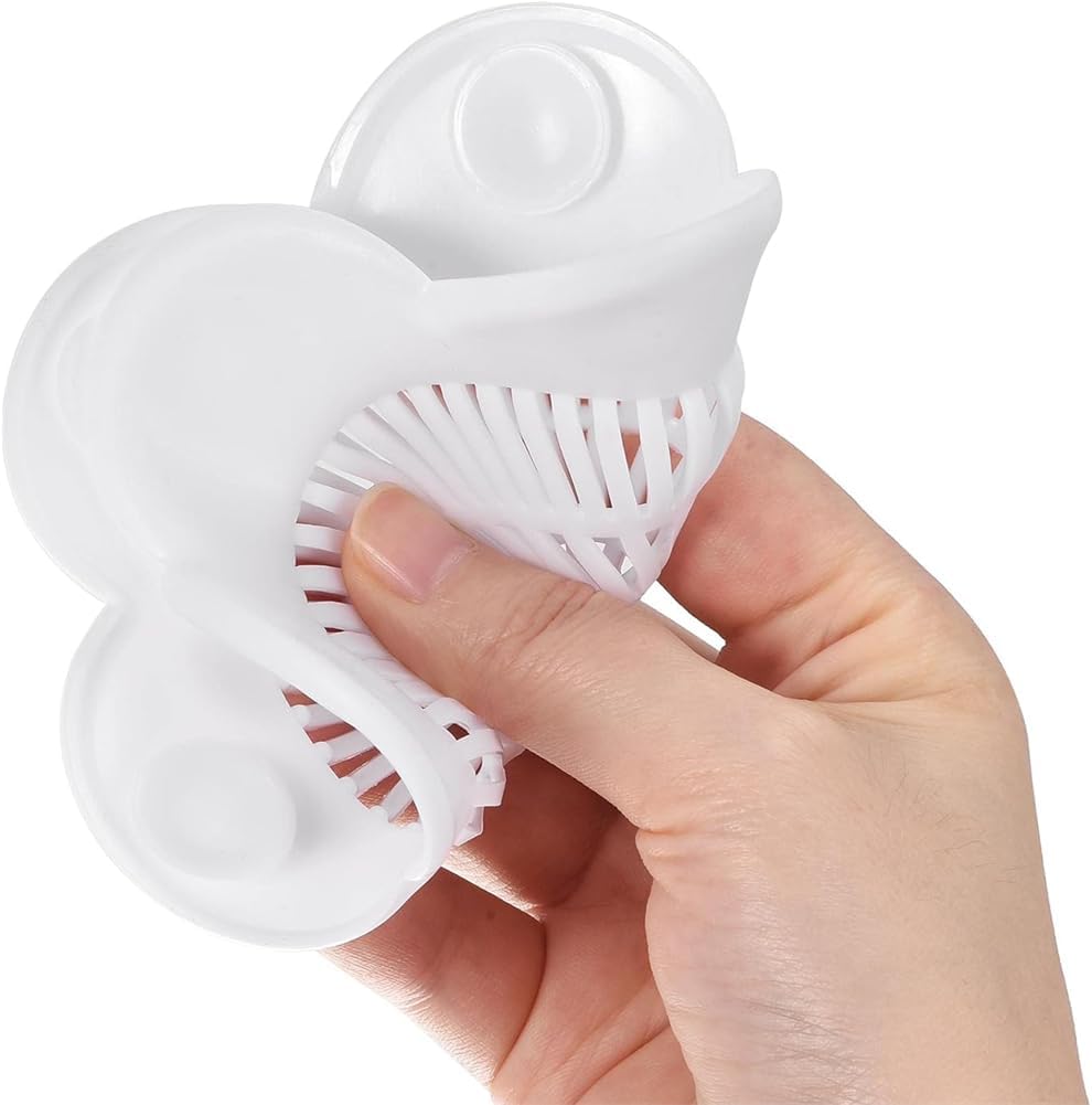 WELANGBN Hair Catcher Shower Drain Cover with Suction Cups White