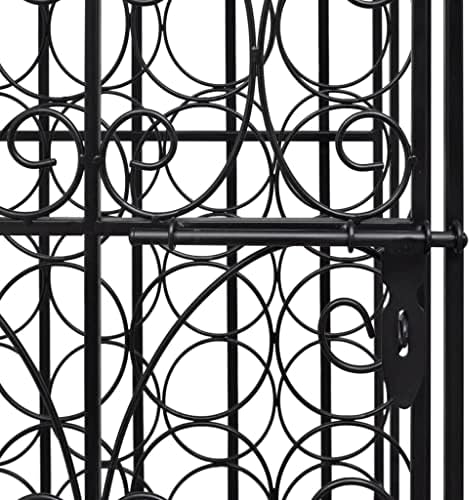 BIGBARLEY 28-Bottle Metal Wine Rack Cabinet