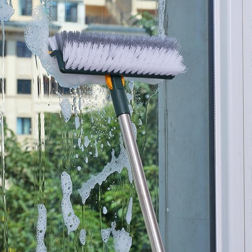 Lovskoo 2 in 1 V-Shape Scrub Brush with Long Handle