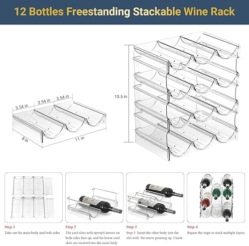 Benaep Stackable 4-Tier Water Bottle Wine Rack