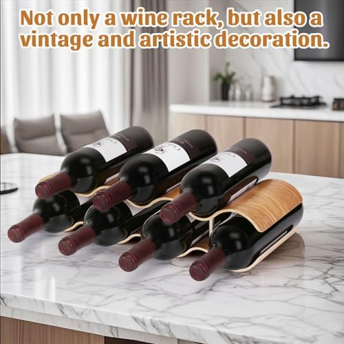 VAlinks 2 Tier 7 Bottle Wave Willow Wine Rack
