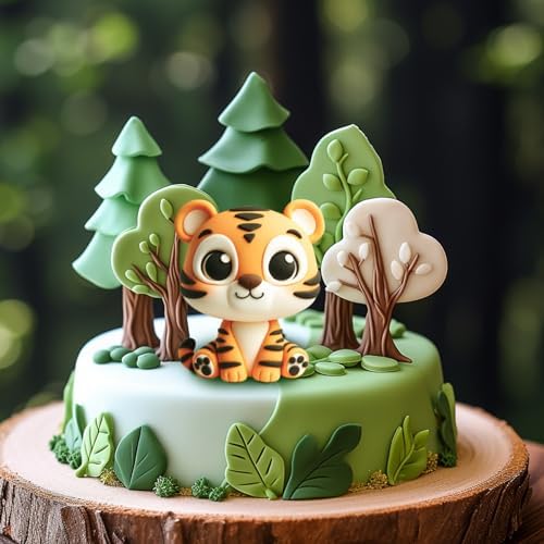 FUNSHOWCASE Fondant Mold Tiger Cake Topper 31 Inch Tall