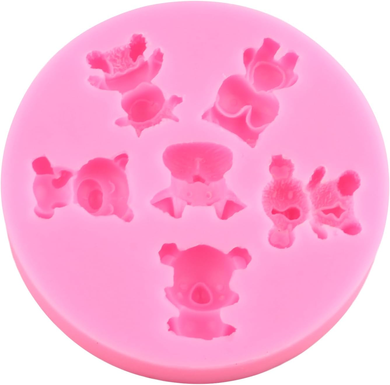 Zoo Animals Silicone Fondant Mold for Cake Decor