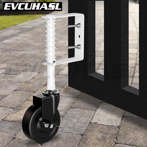 4 Spring Loaded Gate Caster with Side Brake - 220 Lbs Capacity