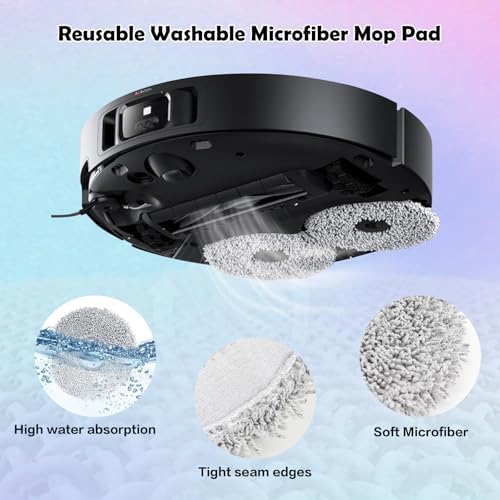 VIEWALL 8 Pack Reusable Microfiber Mop Cloth