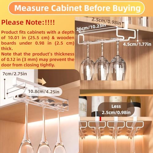 LINFIDITE 2 Pack Wine Glass Holder Stemware Rack