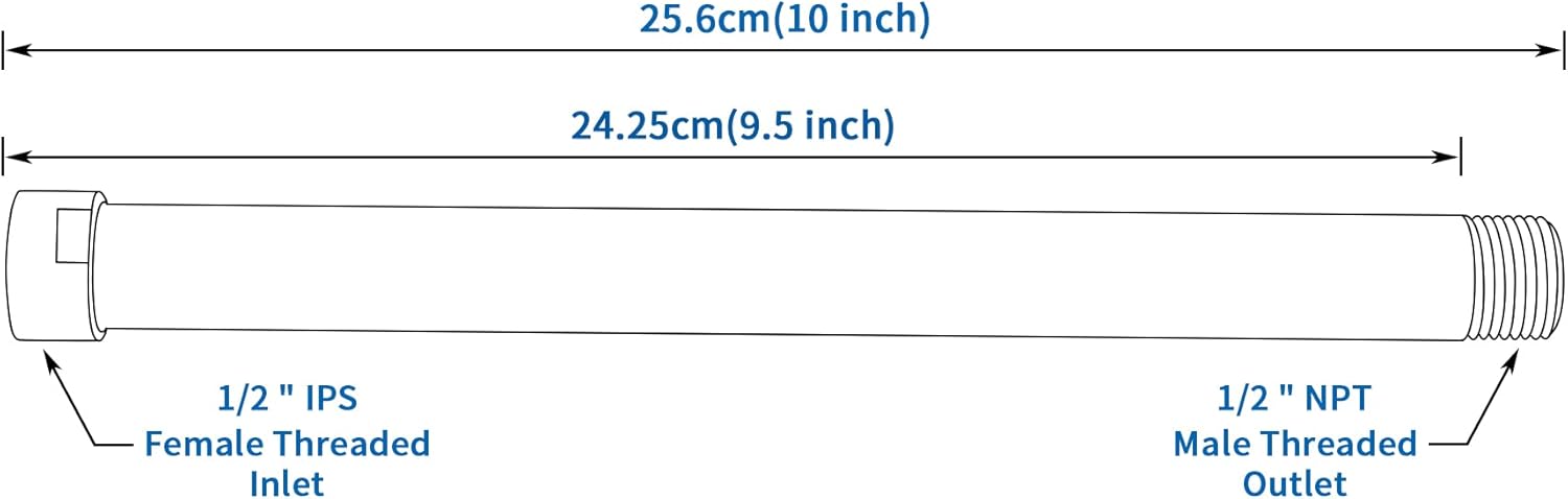 G-Promise 10 Inches Shower Head Extension Arm Oil Rubbed Bronze 1