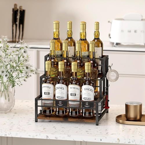 3 Tier Coffee Syrup Rack Organizer with 12 Bottle Holder
