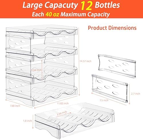 Baosia Stackable Wine Rack 4 Tiers 12 Bottles 1