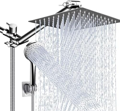 PinWin Shower Head Combo with 5 Settings and 11 Inch Arm 1