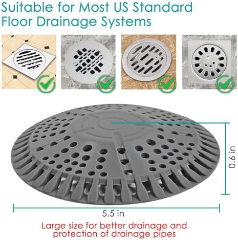 Shower Hair Catcher 2 Pack 55in Large Silicone Drain Strainer