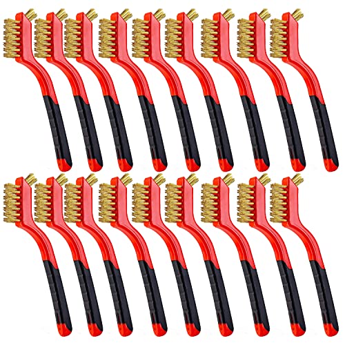BEBORIN 18PCS Brass Wire Scratch Brush Set