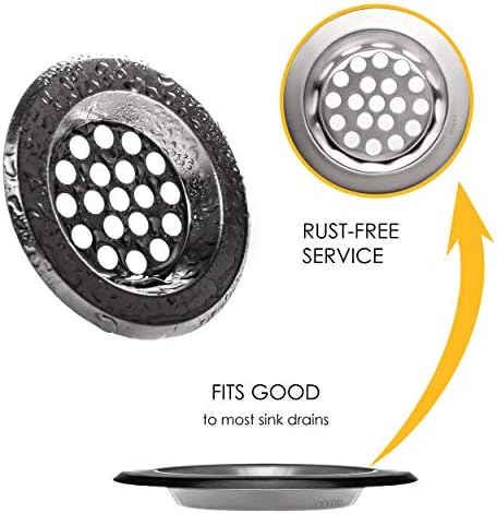 OFXDD Sink Hair Catcher 25 Modern Stainless Steel Drain Strainer