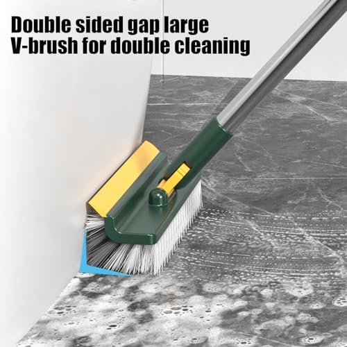 Lovskoo 2 in 1 V-Shape Scrub Brush with Long Handle