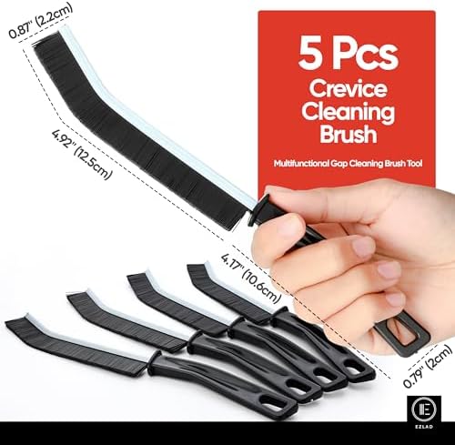EZLAD 5 Pcs Hard Bristle Crevice Cleaning Brush Set