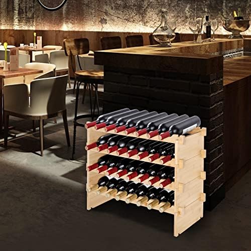 VEVOR 6-Tier Bamboo Wine Rack for 48 Bottles