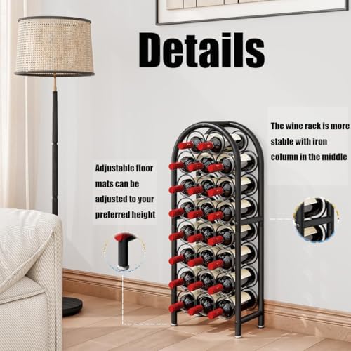 Dazioter Freestanding Wine Rack 23 Bottles Black 1