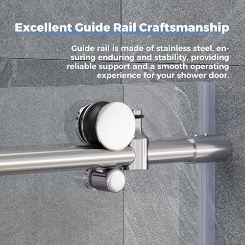 DELAVIN Frameless Shower Door 56-59 x 75
