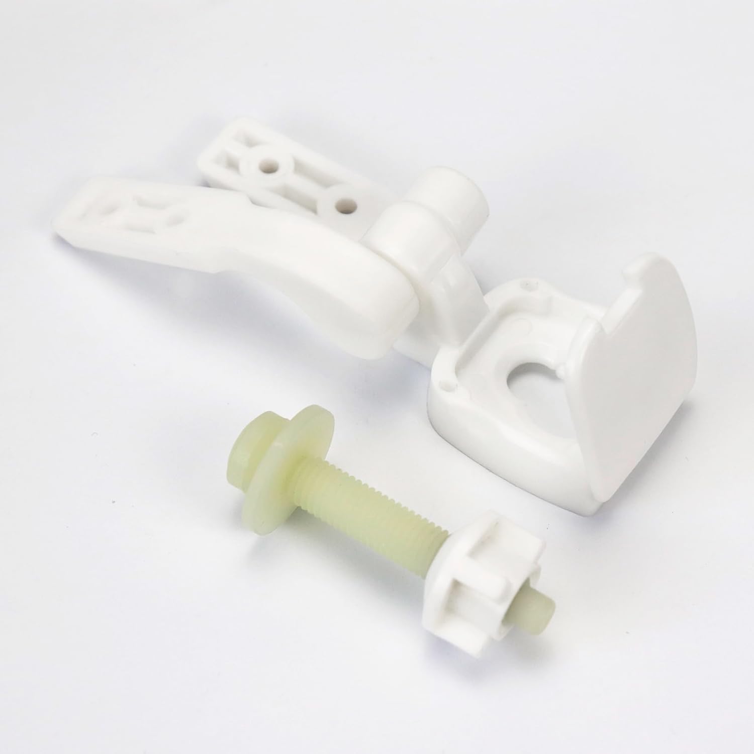 Meaferks Plastic Toilet Seat Hinge 2Pcs White Quick Release Replacement