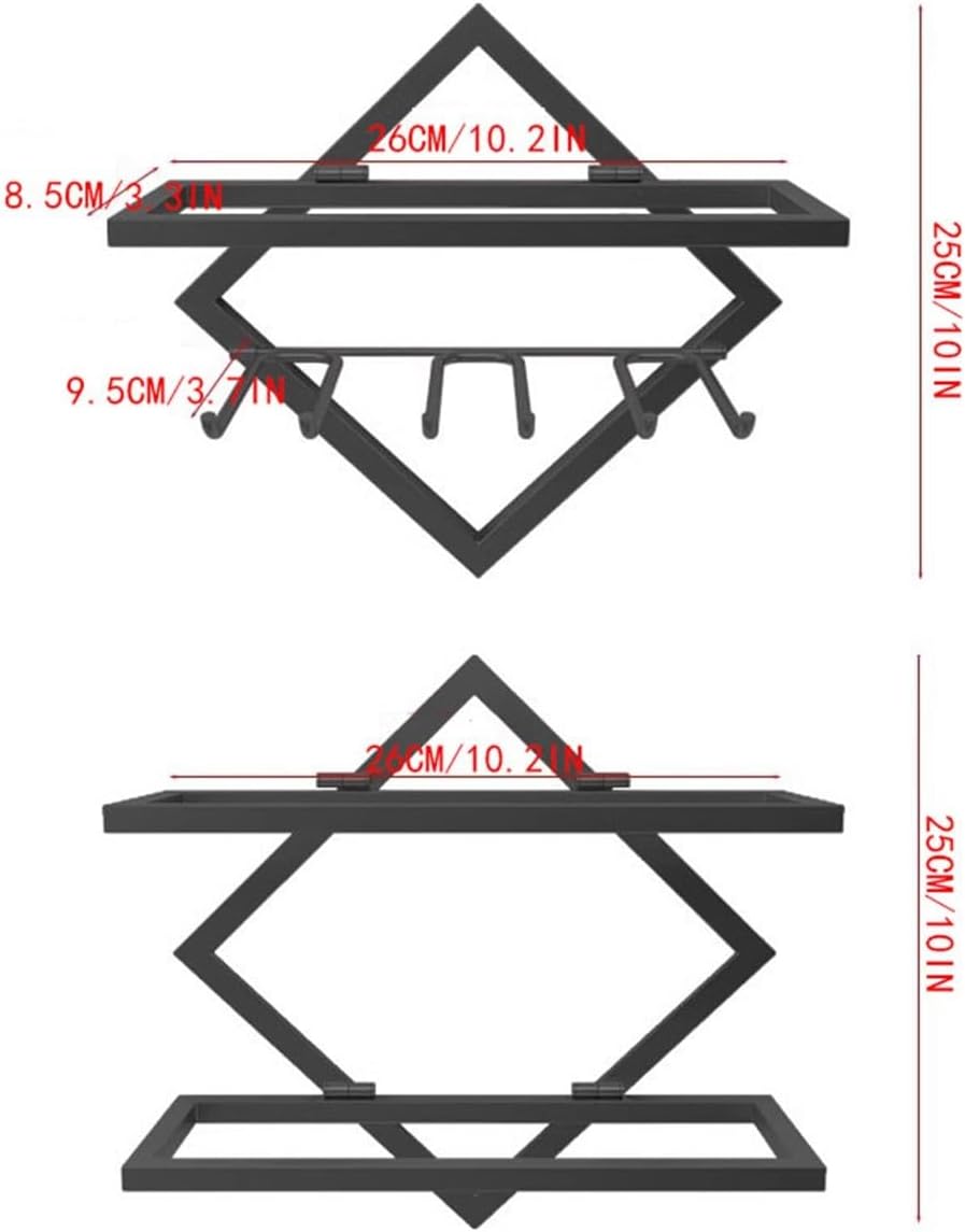 DYPA-AF12 Space-Saving Wine Glass Holder Wall Mount
