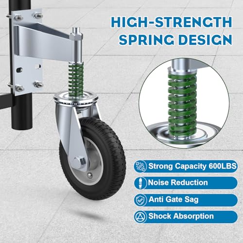 8 Inch Heavy Duty Fence Gate Wheels with Spring