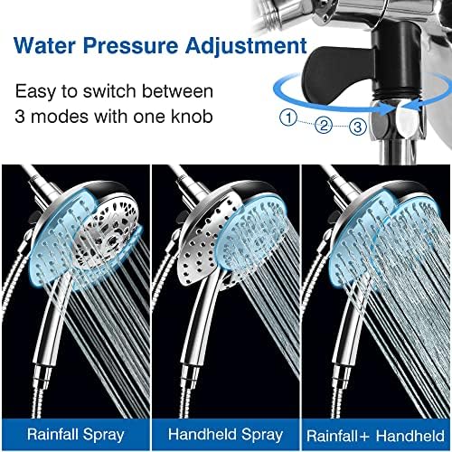 INAVAMZ 2-IN-1 High Pressure Handheld Shower Head with 59 Rotatable Hose